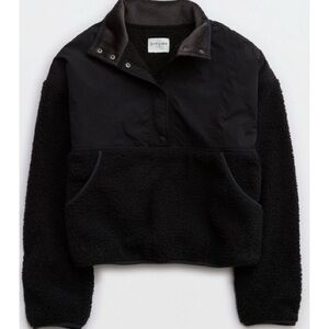 Aerie Black Fleece Jacket